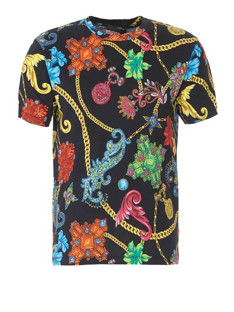 versace t shirt flower|versace collection online store.